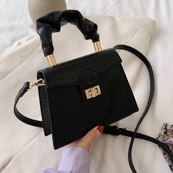 Handbags - Croc Textured Handbag